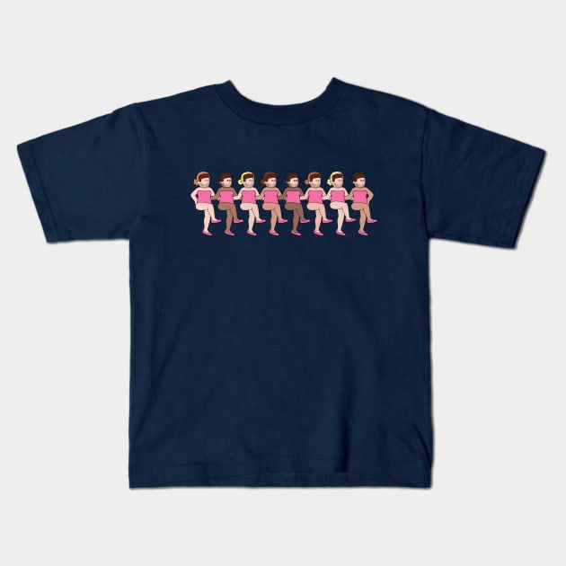 Ronson Chorus Line Kids T-Shirt by baldstache 
